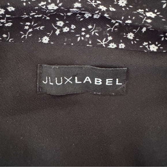 JLUXLABEL Black and White Floral Open Back Cowl Neck Slip Maxi Dress Size Small - Picture 10 of 12